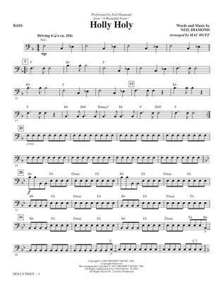 Holly Holy (from A Beautiful Noise) (arr. Mac Huff) - Bass