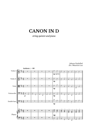 Book cover for Canon in D for String Quintet and Piano