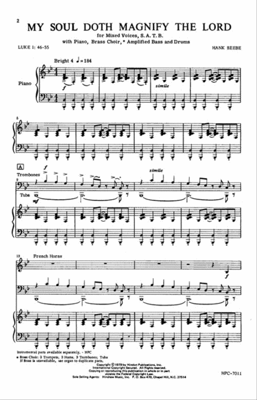 My Soul Doth Magnify the Lord 4-Part scores gallery preview page 2