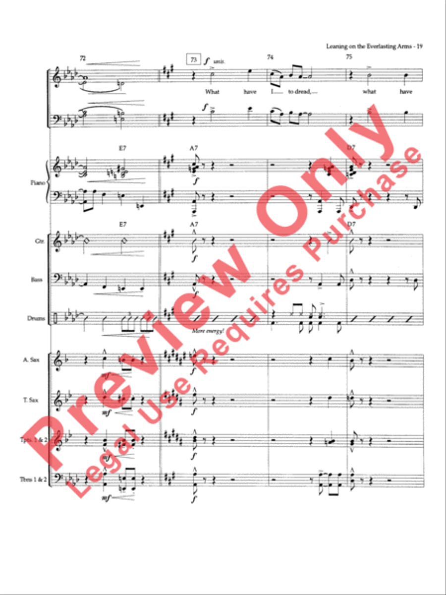 Leaning on the Everlasting Arms Choir scores gallery preview page 52