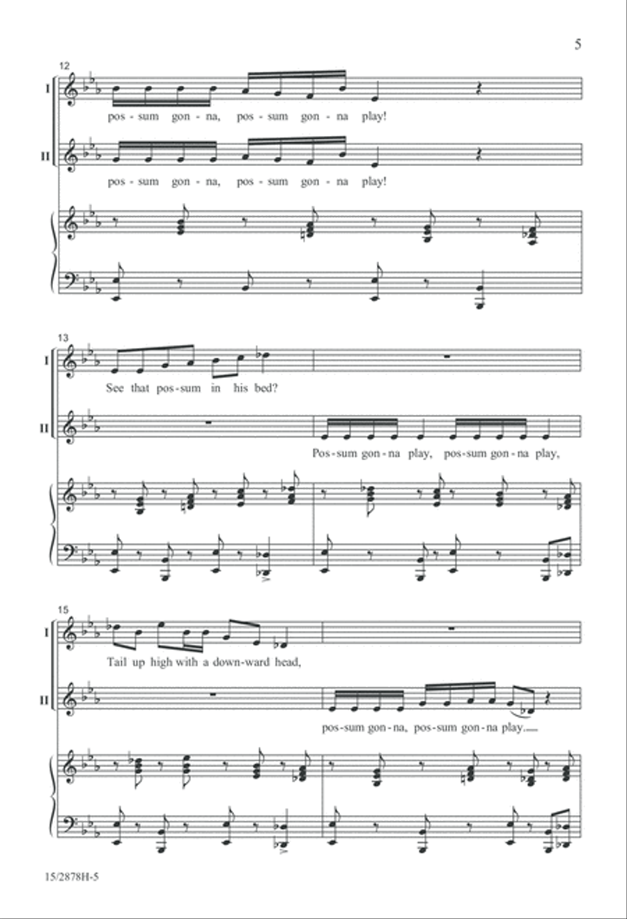 Possum Gonna Play... 2-Part scores gallery preview page 6