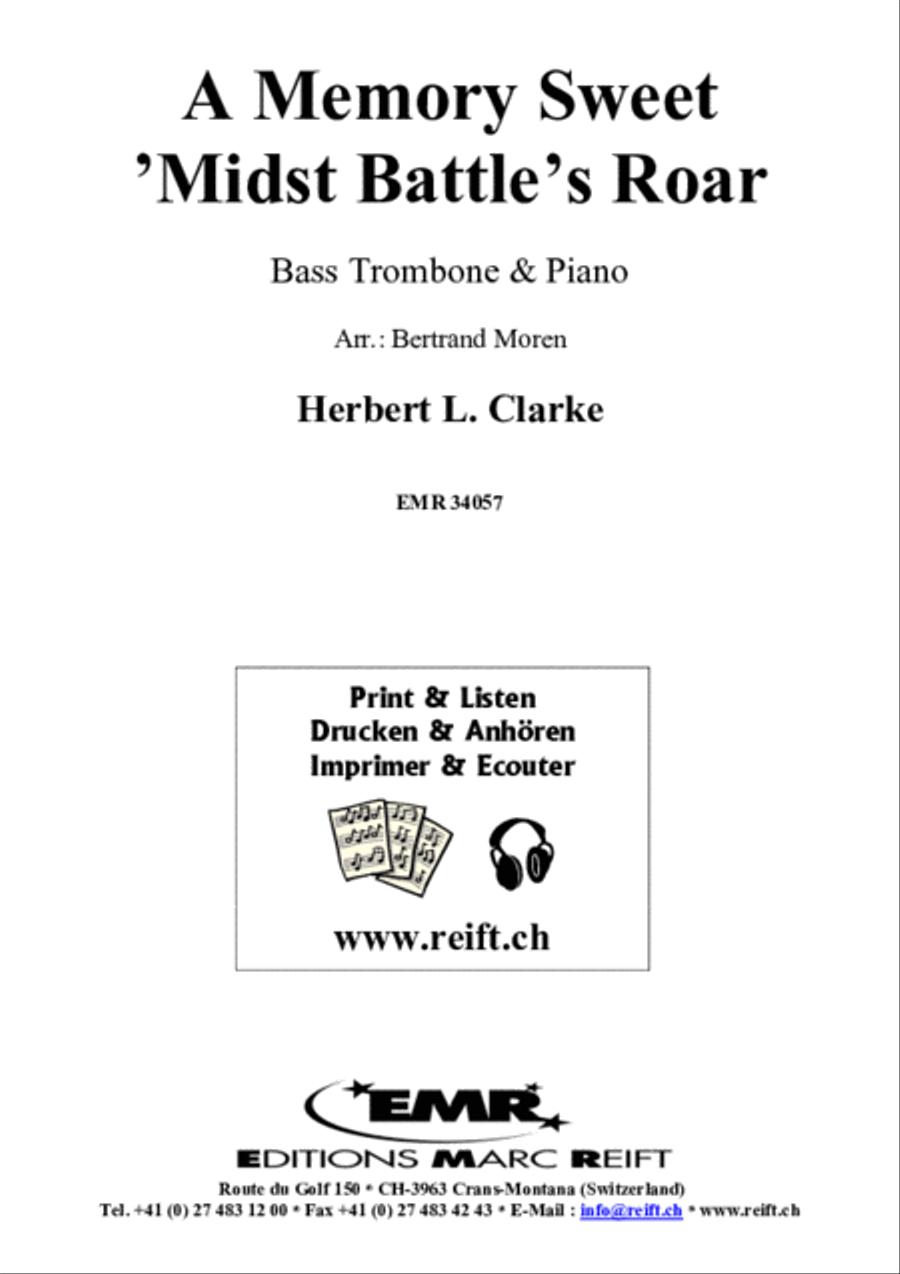 A Memory Sweet 'Midst Battle's Roar Bass Trombone scores gallery preview page 2