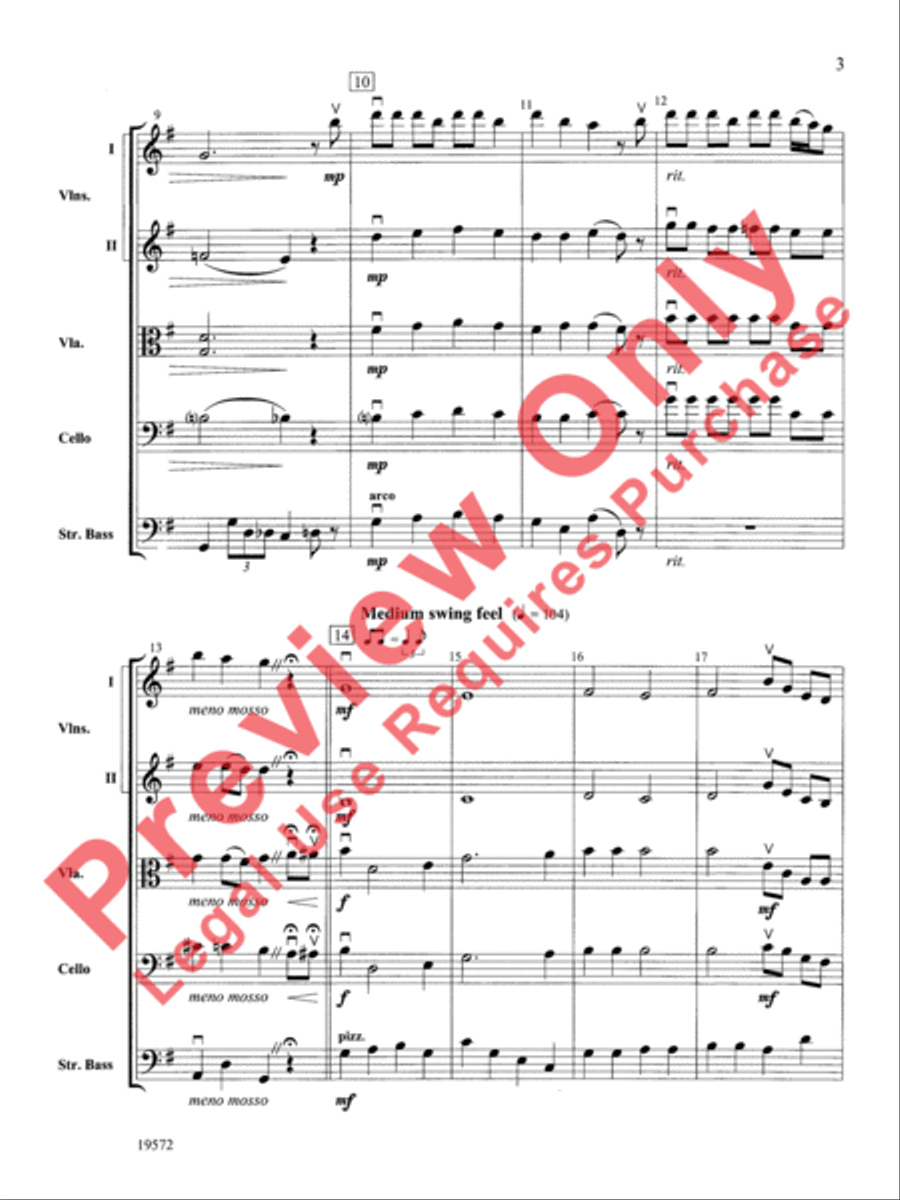 Nobody Knows the Trouble I've Seen String Orchestra scores gallery preview page 4