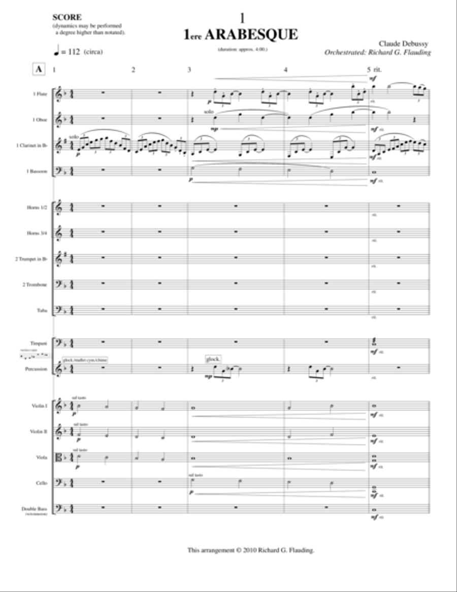 Arabesque 1 (Orchestra) Full Orchestra scores gallery preview page 3