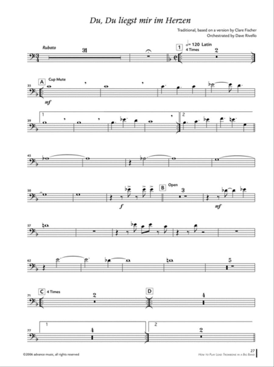 How to Play Lead Trombone in a Big Band Baritone Horn scores gallery preview page 8