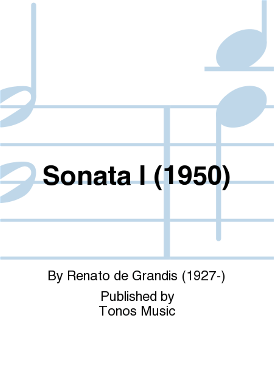 Sonata I (1950) Piano Solo scores gallery preview page 1