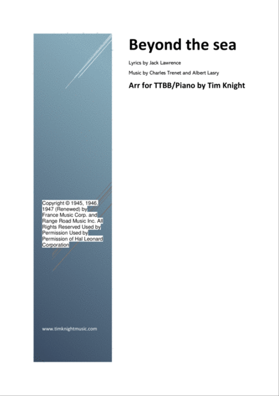 Beyond The Sea Beyond The Sea TTBB scores gallery preview page 1