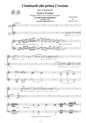 Verdi "I Lombardi alla prima Crociata" (Act2-II) "La mia letizia infondere" Soprano-Tenor and piano