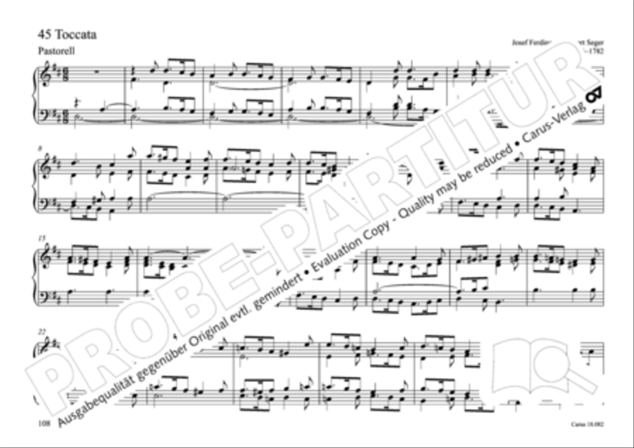 Pastoral music for organ, vol. 2: Germany, Bohemia, Austria, South Tyrol Organ Solo scores gallery preview page 109
