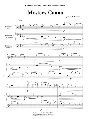 Book cover for Guthrie: Mystery Canon for Trombone Trio