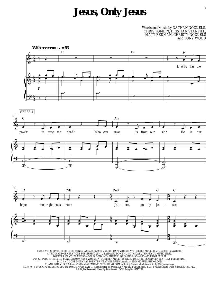Jesus, Only Jesus Jesus, Only Jesus Acoustic Guitar scores gallery preview page 1