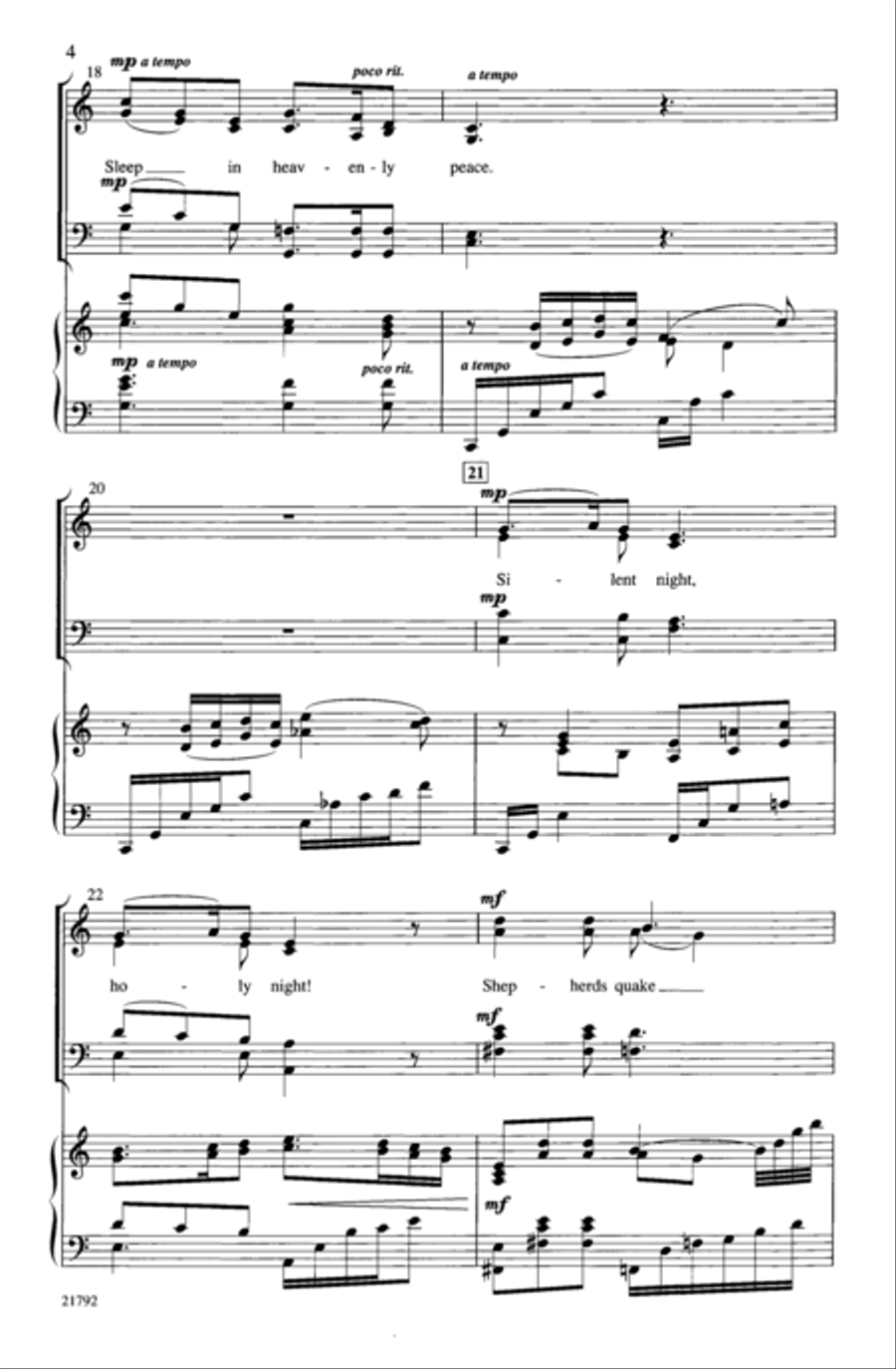 Silent Night Silent Night 4-Part scores gallery preview page 4