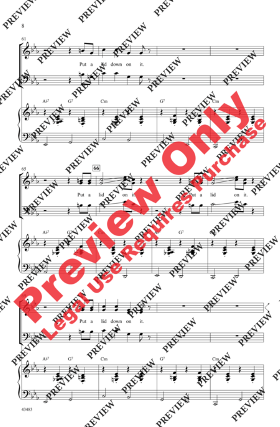 Put a Lid on It 3-Part scores gallery preview page 8