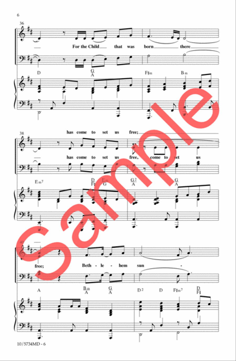 Bethlehem Morning Bethlehem Morning 4-Part scores gallery preview page 6
