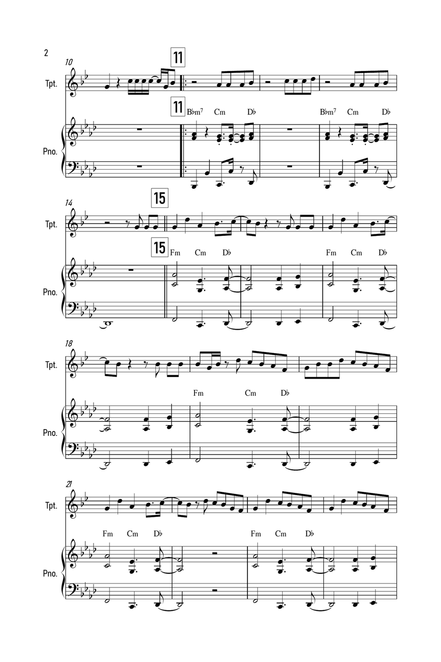 Snelle Maan Trumpet Solo scores gallery preview page 2