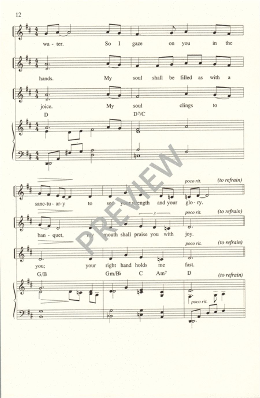 In the Morning I Will Sing Unison Choir scores gallery preview page 14