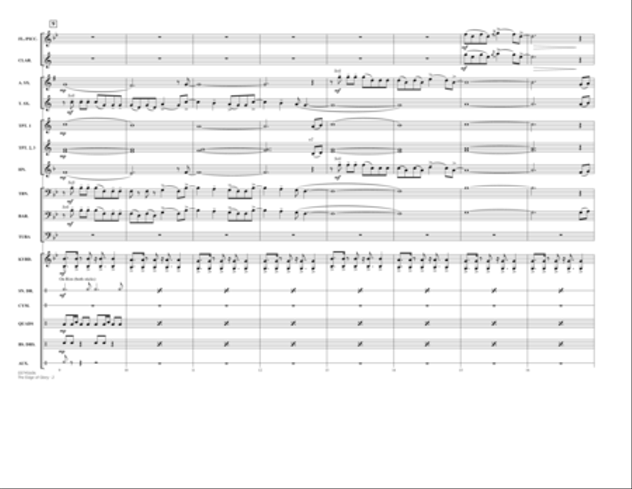 The Edge Of Glory - Full Score Marching Band scores gallery preview page 2