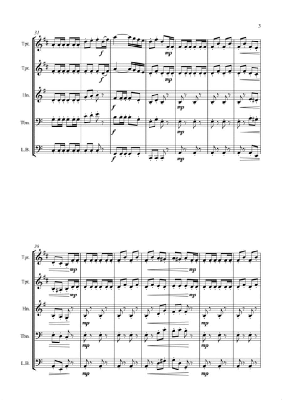 William Tell Overture - For Brass Quartet William Tell Overture - For Brass Quartet Brass Quartet scores gallery preview page 3