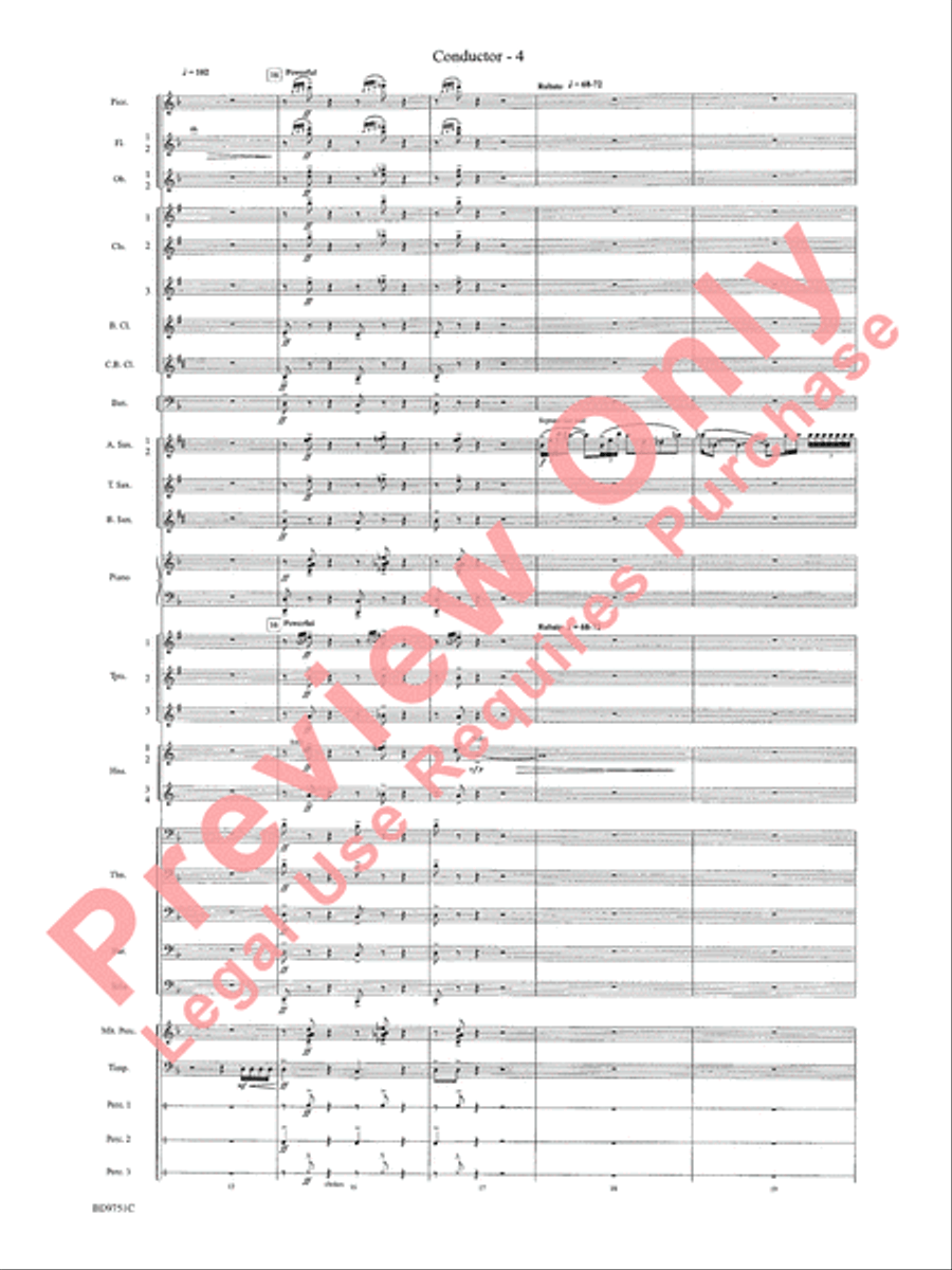 Purgatorio Concert Band scores gallery preview page 7