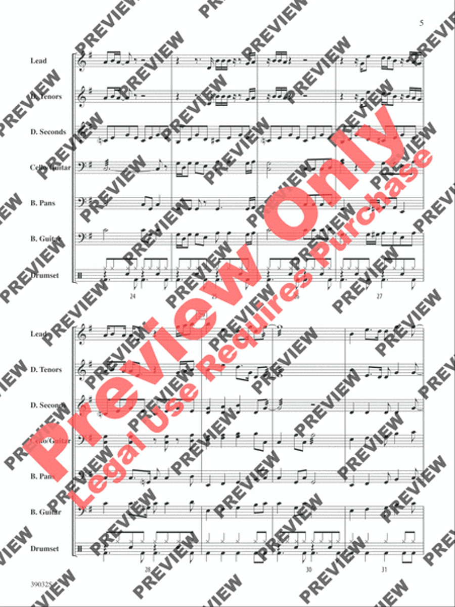 Dreaming with a Broken Heart Steel Drum Band scores gallery preview page 6