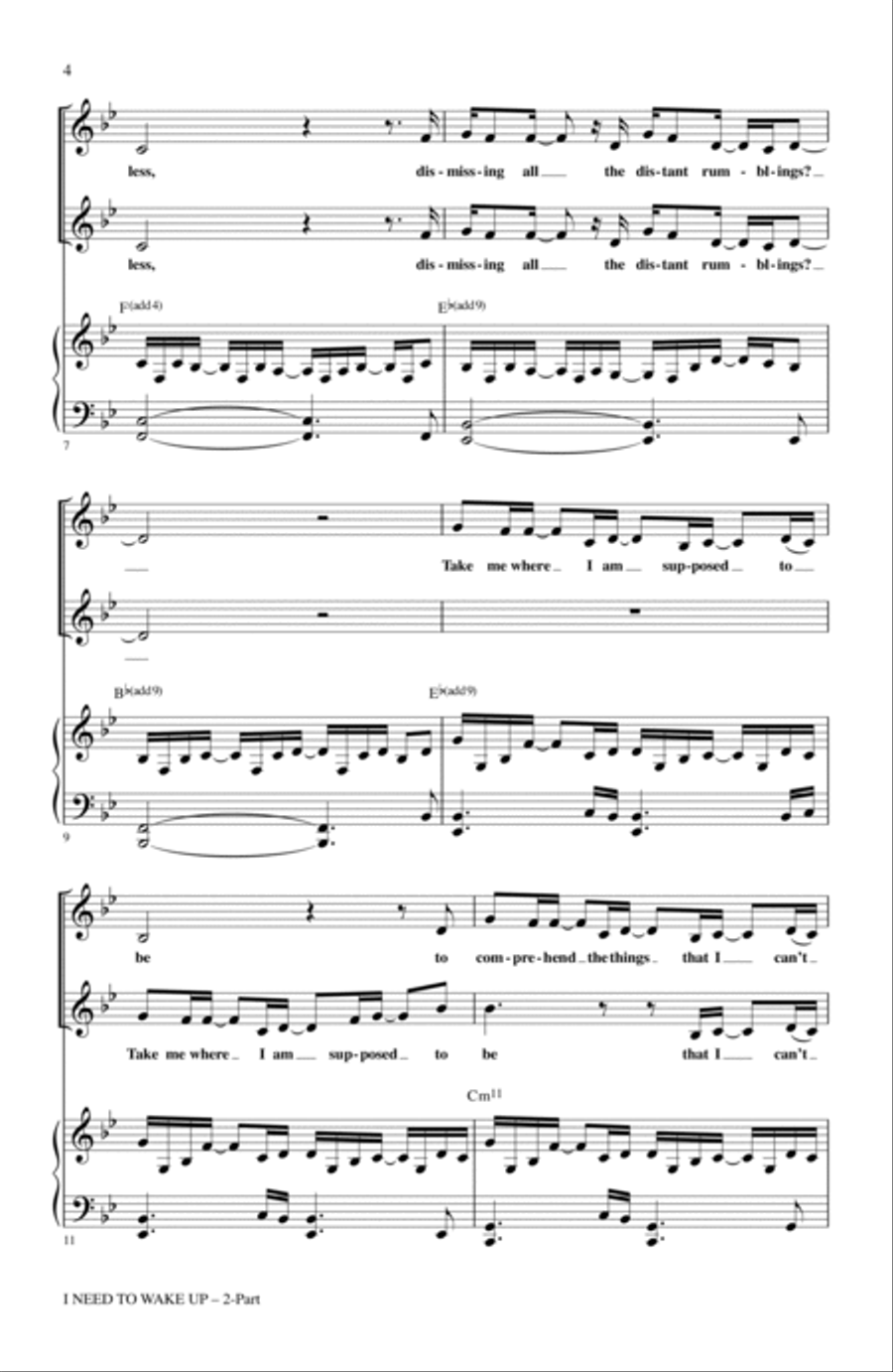 I Need To Wake Up 2-Part scores gallery preview page 2