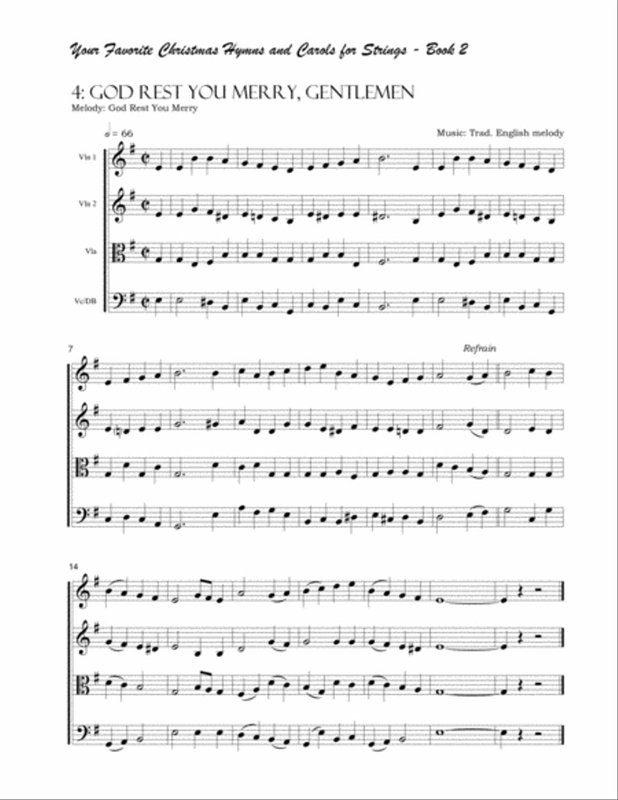 Your Favorite Christmas Hymns and Carols for Strings, Book 2 String Orchestra scores gallery preview page 6