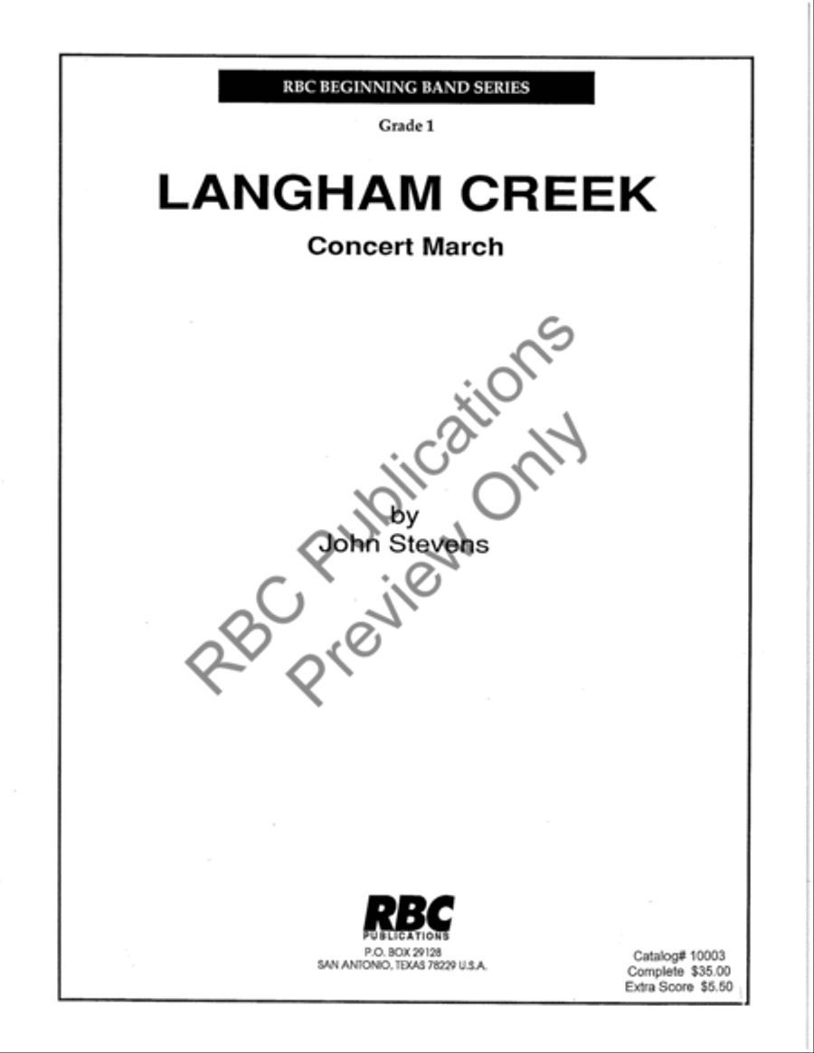 Langham Creek Concert Band scores gallery preview page 2
