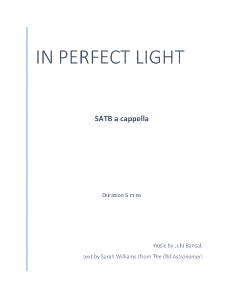 In Perfect Light 4-Part scores gallery preview page 1