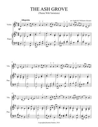 VARIATIONS ON THE FOLK TUNE "THE ASH GROVE" FOR VIOLIN AND PIANO