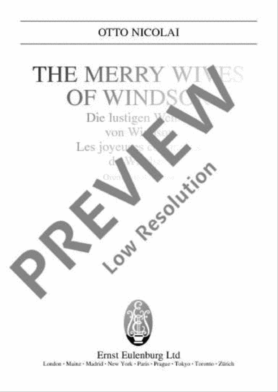 The Merry Wives of Windsor Orchestra scores gallery preview page 2