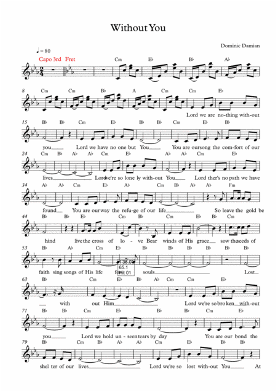 Without You Without You Small Ensemble scores gallery preview page 2