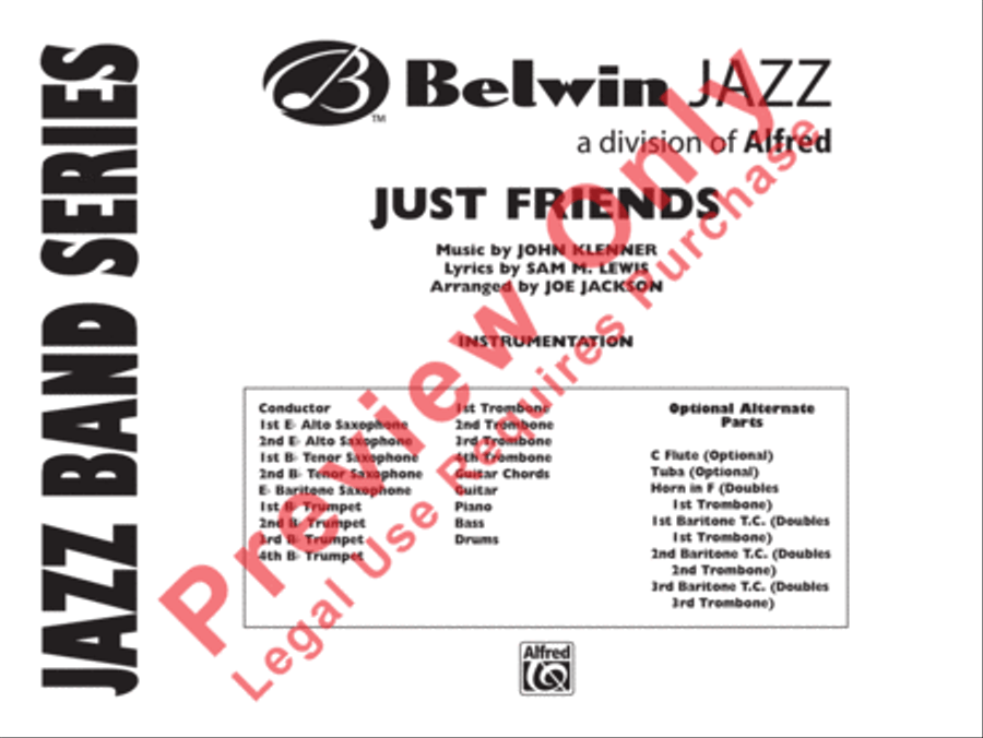 Just Friends Just Friends Jazz Ensemble scores gallery preview page 2