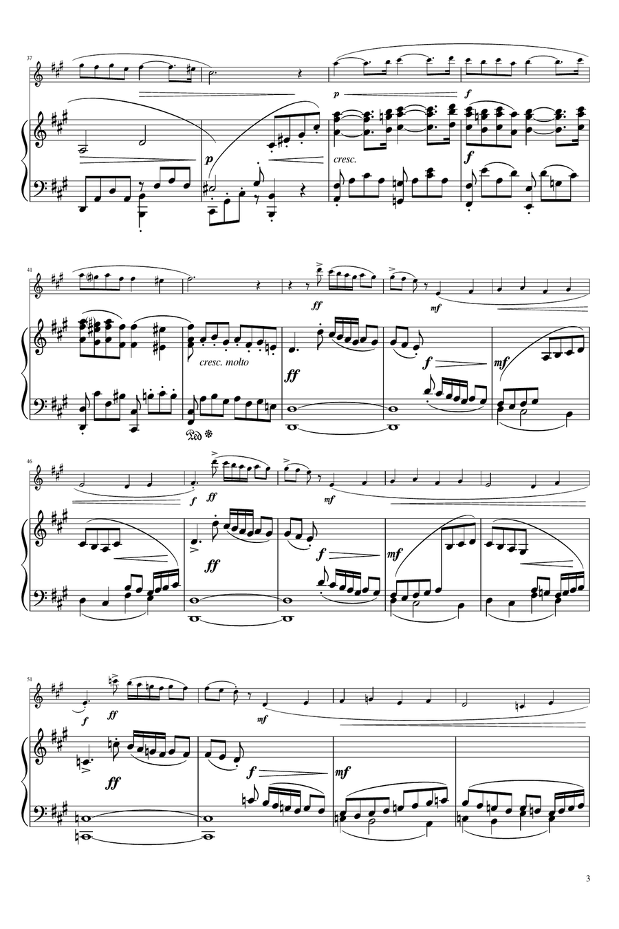 Fauré - Pavane (Op.50), for Flute or Violin and Piano Original - Score and Parts Flute Solo scores gallery preview page 3
