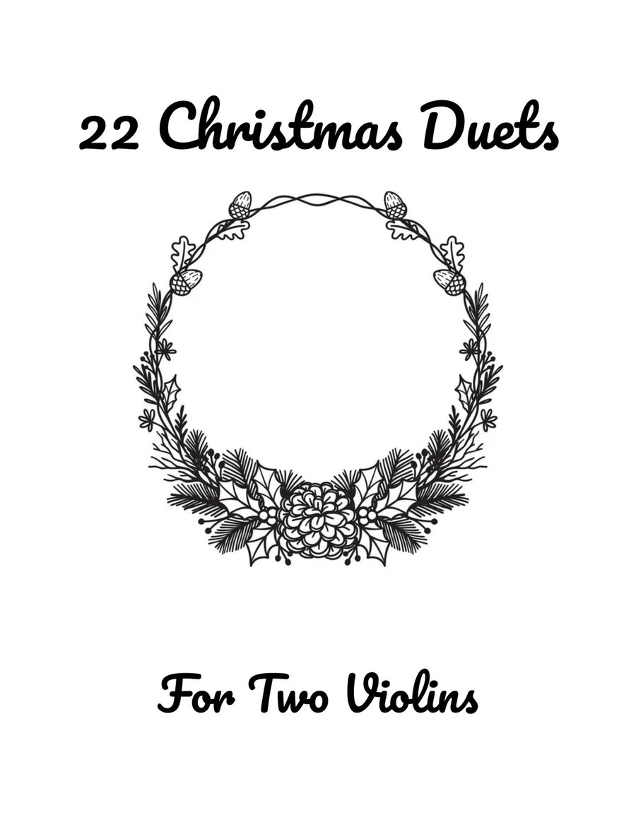 22 Christmas Duets for Violin String Duet scores gallery preview page 1