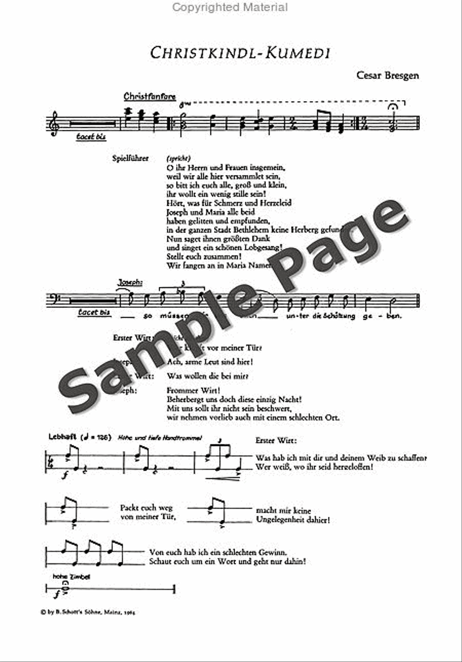Christkinld-kumedi Speaking Part SSAATB scores gallery preview page 3