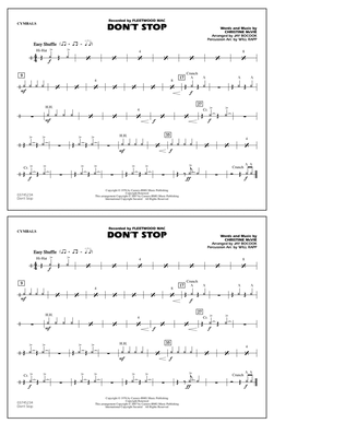 Don't Stop (arr. Jay Bocook) - Cymbals