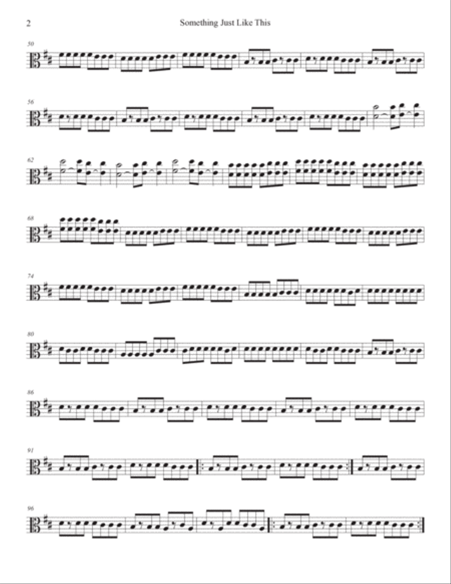Something Just Like This String Quartet scores gallery preview page 6