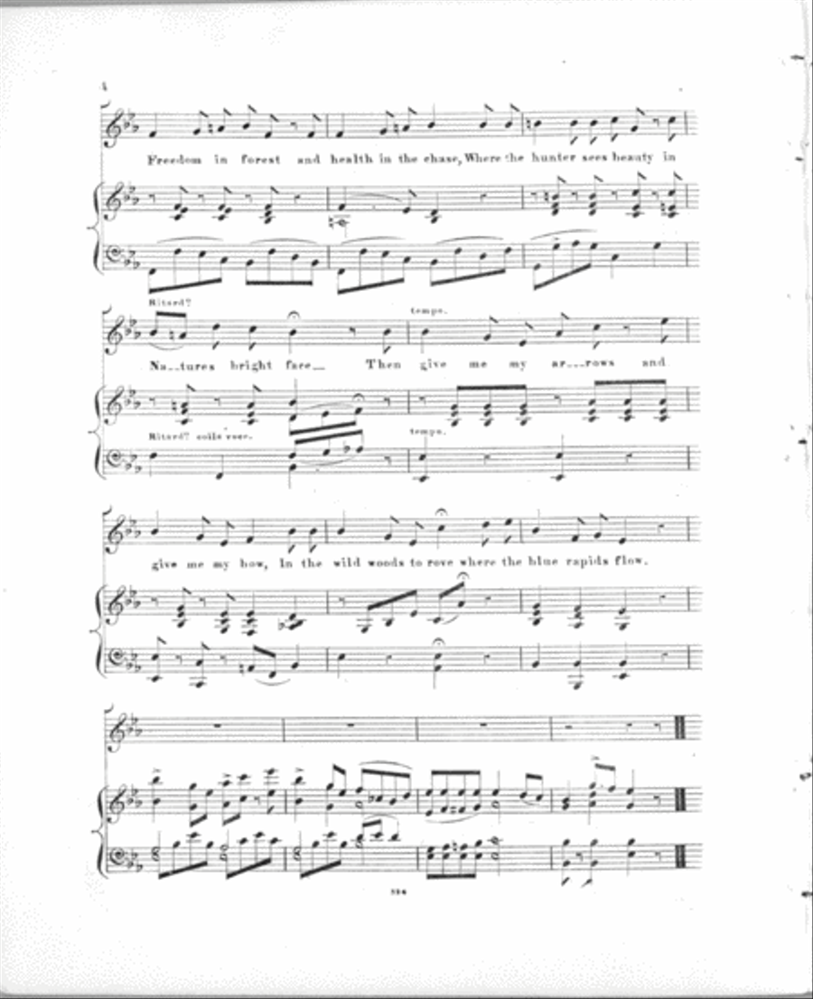 Give Me My Arrows and Give Me My Bow; an Indian Superstition of the Manitou Isles Voice scores gallery preview page 3