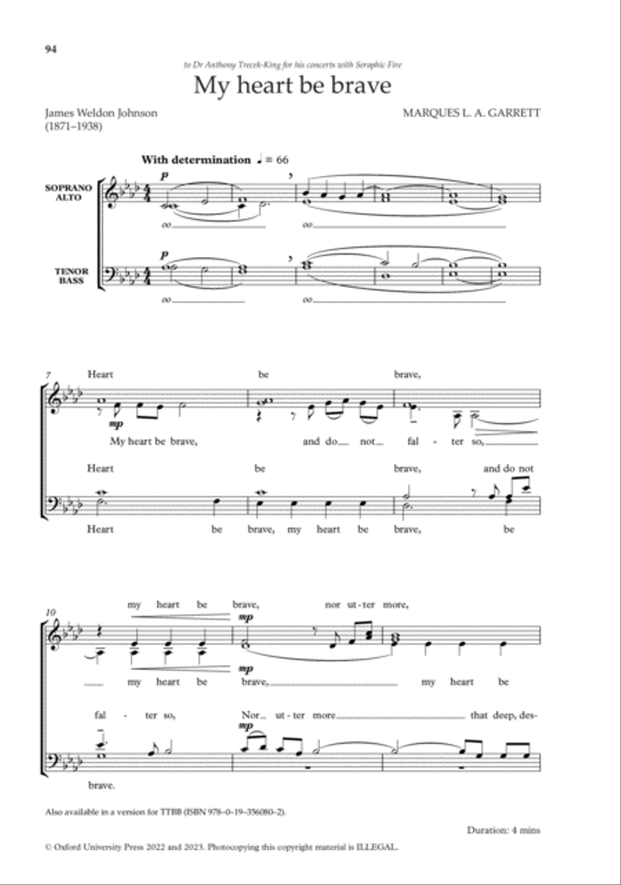 The Oxford Book of Choral Music by Black Composers 4-Part scores gallery preview page 17