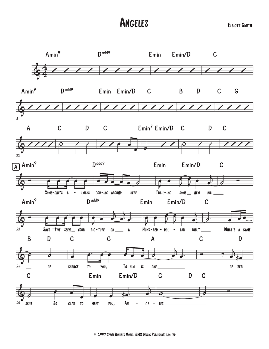 Angeles Angeles Piano, Vocal scores gallery preview page 1