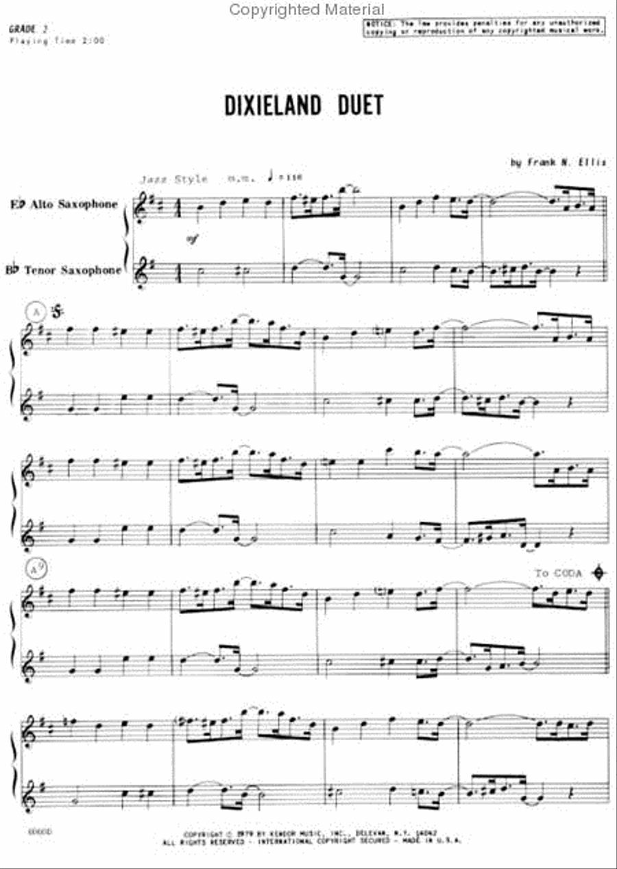 Dixieland Duet Dixieland Duet Woodwind Duet scores gallery preview page 2