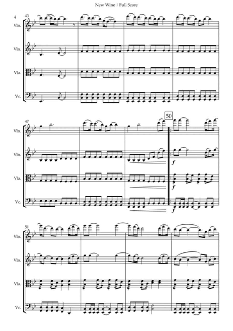 New Wine String Quartet scores gallery preview page 4