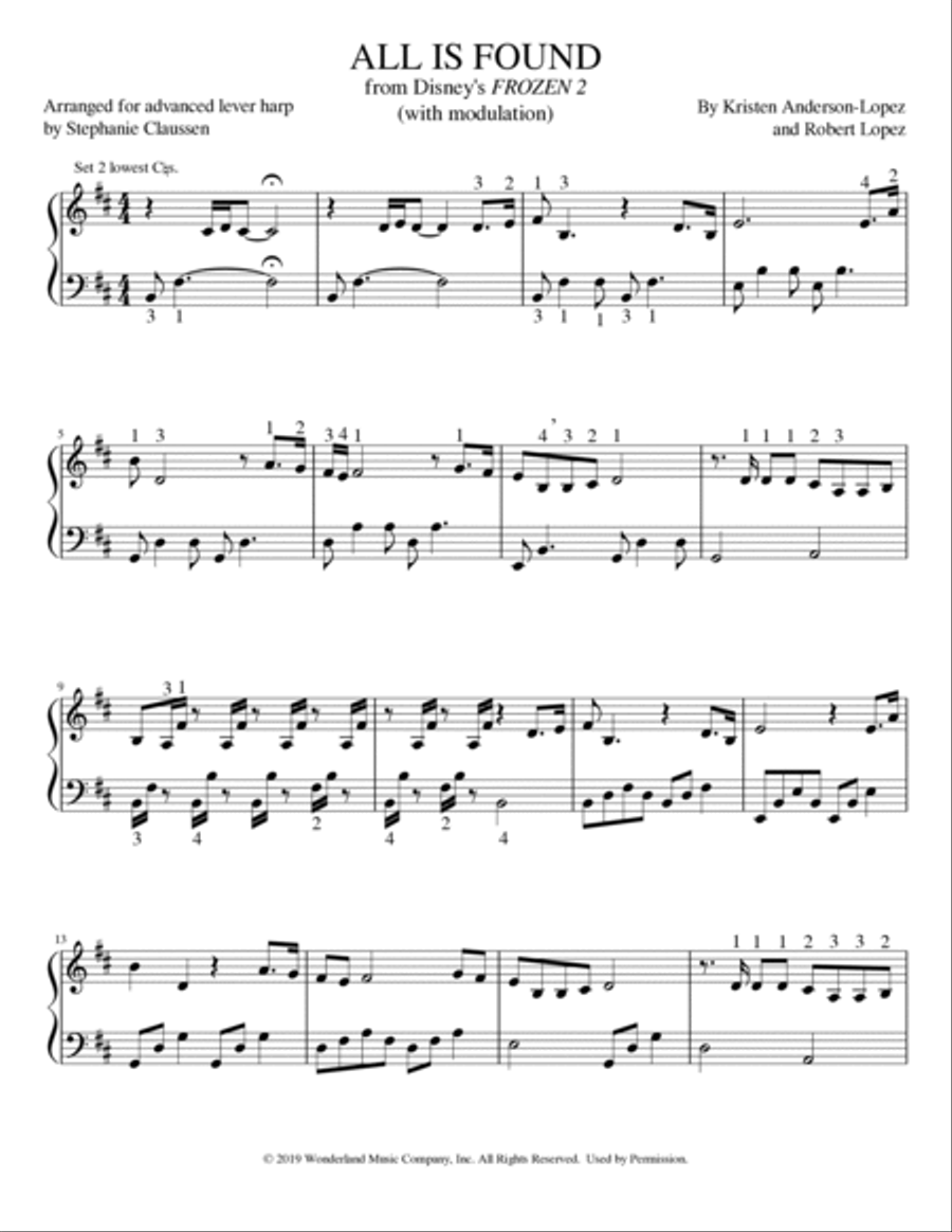 All Is Found Harp scores gallery preview page 3