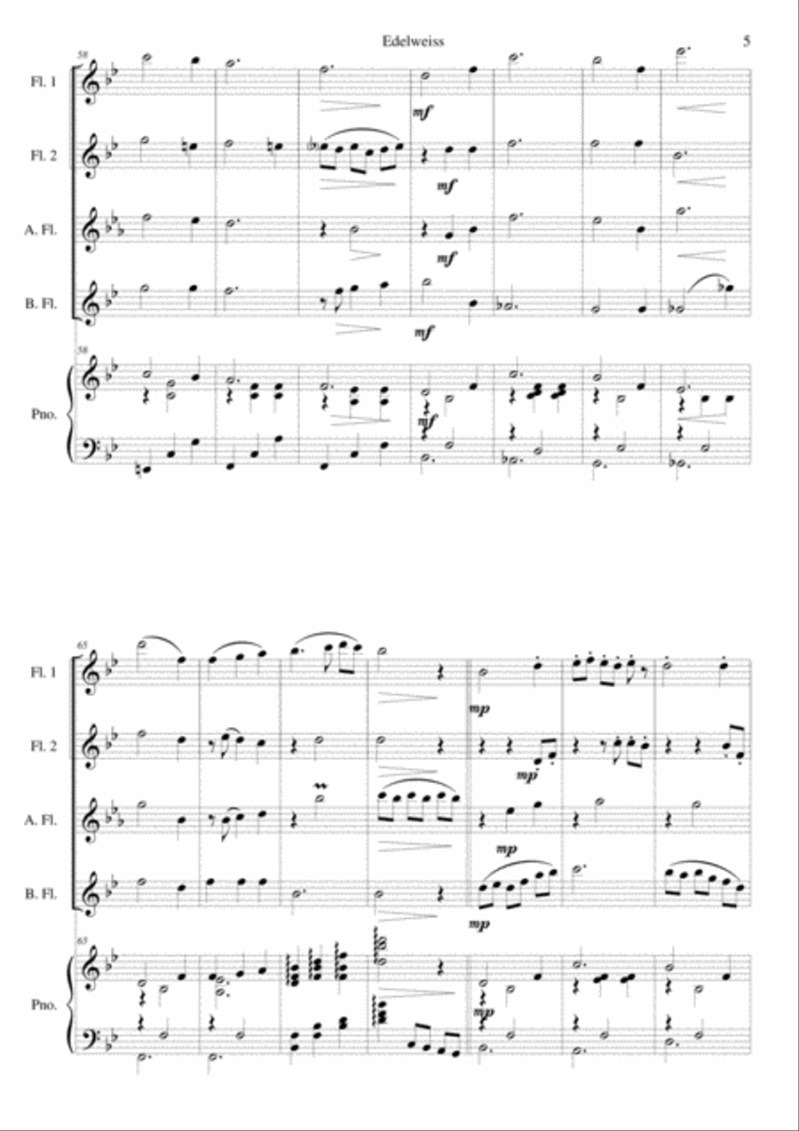 Edelweiss Flute scores gallery preview page 5