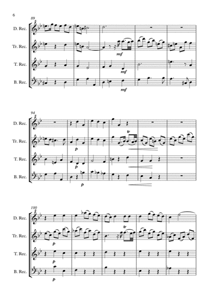 If God be for us (Handel's Messiah) recorder quartet image number null