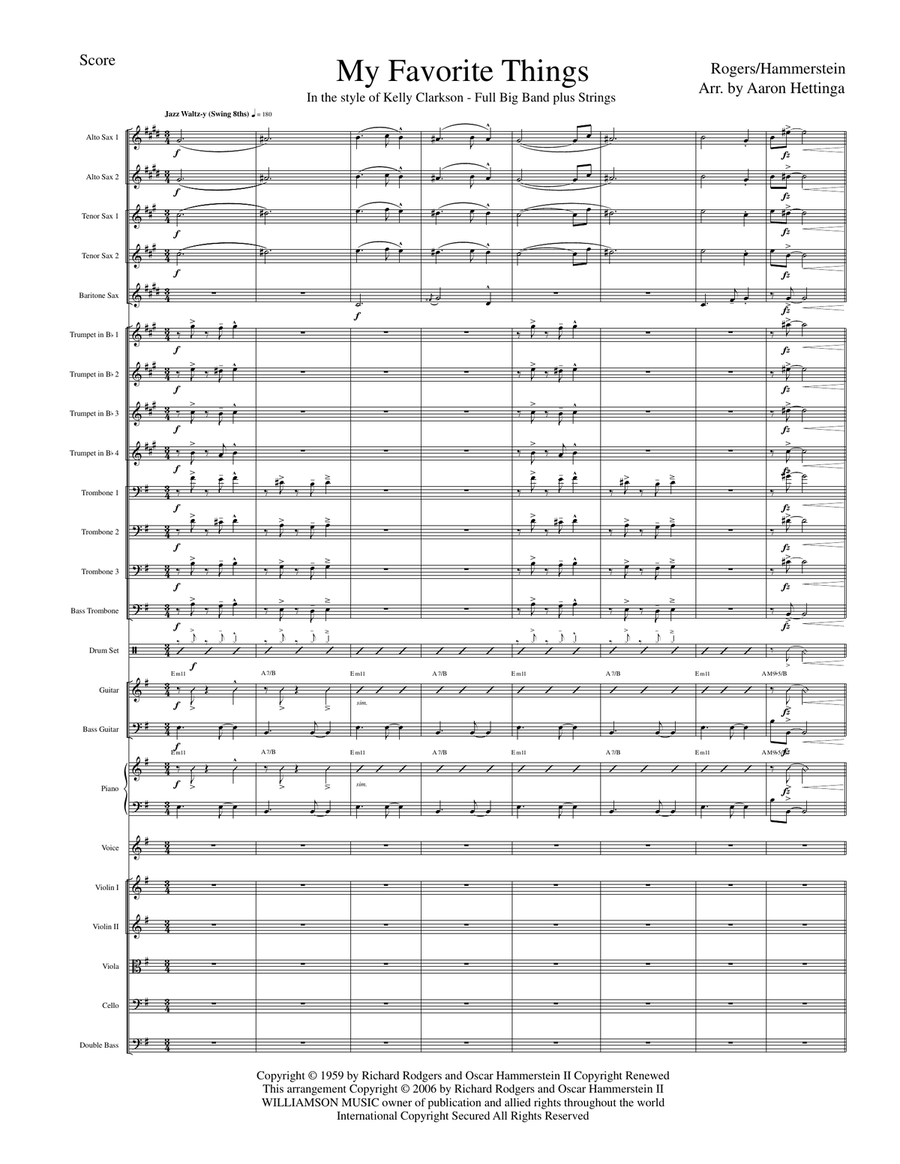 My Favorite Things Large Ensemble scores gallery preview page 3