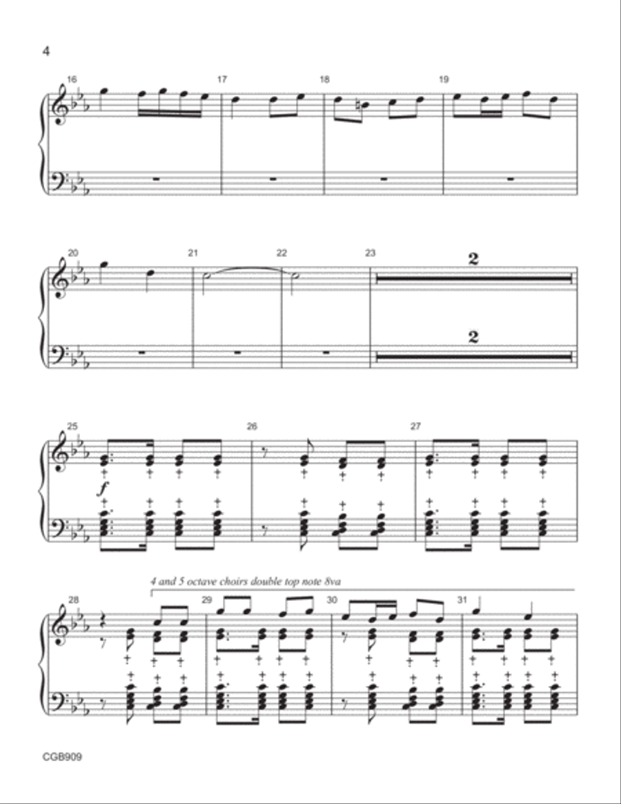 Patapan - Handbell Score Handbell Choir scores gallery preview page 4