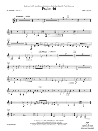 Psalm 46: B-flat Bass Clarinet
