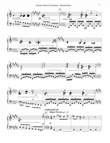 CHORALE THEME & VARIATIONS for solo piano image number null