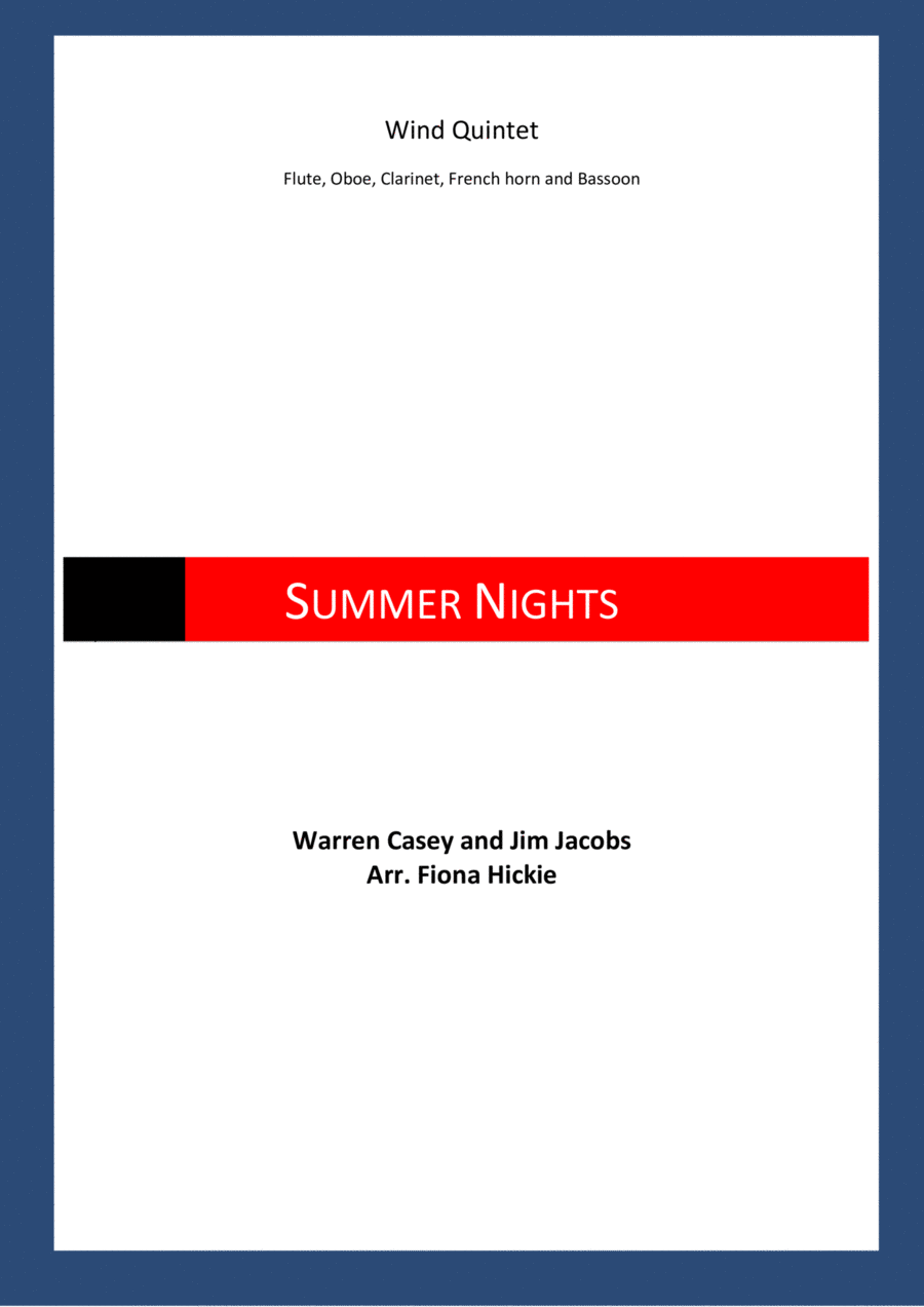 Summer Nights Summer Nights Woodwind Quintet scores gallery preview page 1